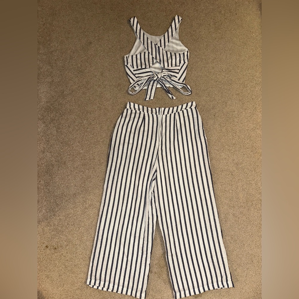 Striped Two-Piece Set - Picture 2 of 3